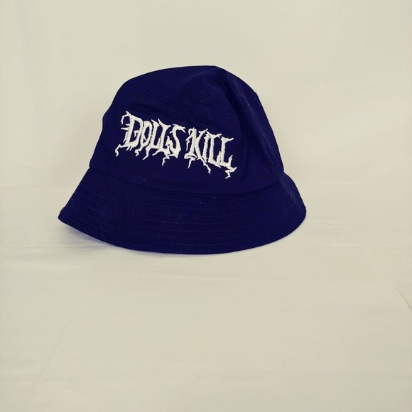 Dolls Kill Accessories Dolls Kill Logo Bucket Hat Black White Logo